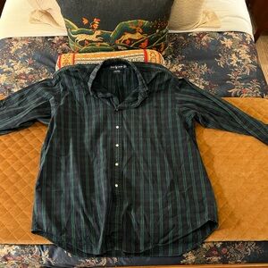 Vintage Ralph Lauren men’s Big Shirt XL Green Plaid